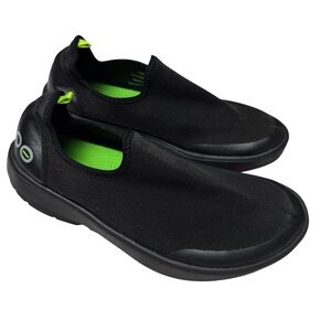 Oofos Oomg Eezee Shoes Size 10 Women’s Low Slide On Black Sneakers Recovery